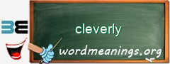 WordMeaning blackboard for cleverly